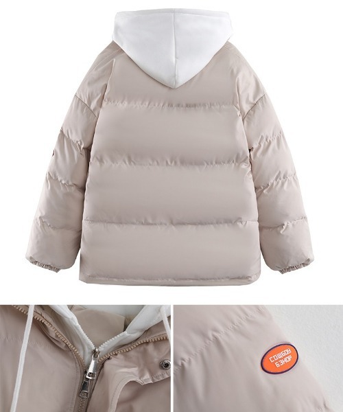 SONA（ソナ）の「SONYUNARA フードレイヤードダウン（ダウンジャケット/コート・レディース・ブラック/ブルー/アイボリー・FREE）」の9枚目の写真