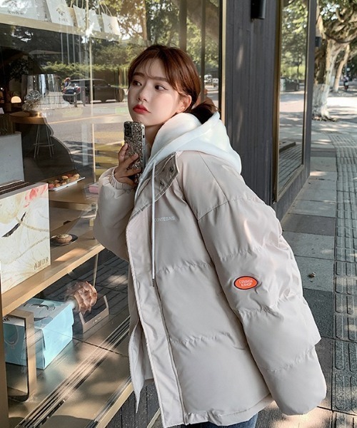 SONA（ソナ）の「SONYUNARA フードレイヤードダウン（ダウンジャケット/コート・レディース・ブラック/ブルー/アイボリー・FREE）」の4枚目の写真