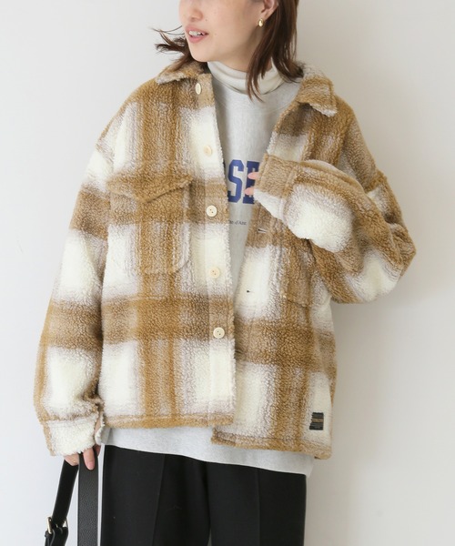 SLOBE IENA（スローブイエナ）の「【PENDLETON/ペンドルトン】WIDE CPOブルゾン【手洗い可】◆（ブルゾン・レディース・ベージュ・FREE）」の8枚目の写真