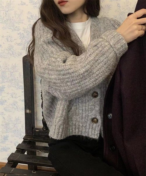 LOPASS（ロパス）の「カーディガン（カーディガン/ボレロ・レディース・ベージュ/ブラウン/グレー・MEDIUM）」の10枚目の写真