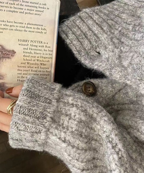 LOPASS（ロパス）の「カーディガン（カーディガン/ボレロ・レディース・ベージュ/ブラウン/グレー・MEDIUM）」の4枚目の写真