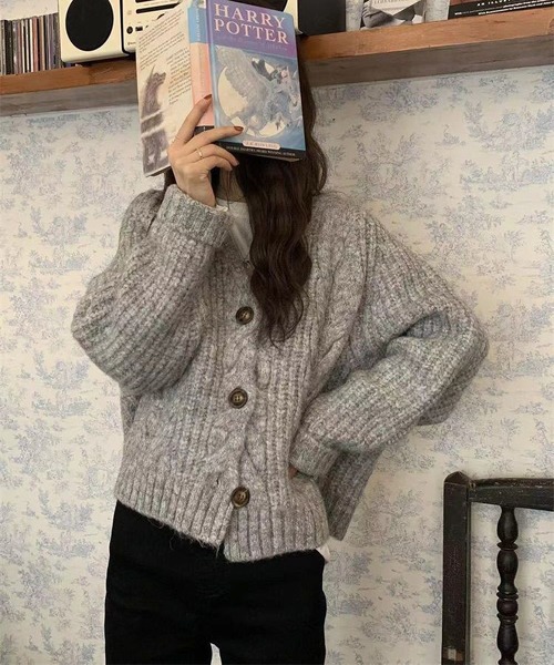 LOPASS（ロパス）の「カーディガン（カーディガン/ボレロ・レディース・ベージュ/ブラウン/グレー・MEDIUM）」の8枚目の写真