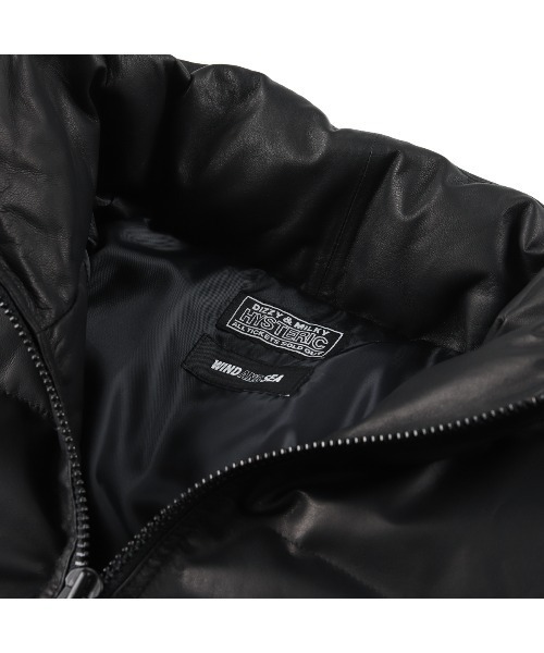 HYSTERIC GLAMOUR（ヒステリックグラマー）の「LEATHER DOWN JACKET（ダウンジャケット/コート・メンズ・ブラック・MEDIUM/LARGE/X-LARGE）」の5枚目の写真