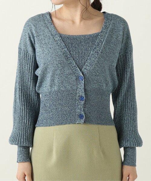 RAY CASSIN(レイカズン)の「メランジ袖ボリュームニットカーディガン(カーディガン/ボレロ・レディース・ベージュ/パープル/ブルー・FREE)」の19枚目の写真