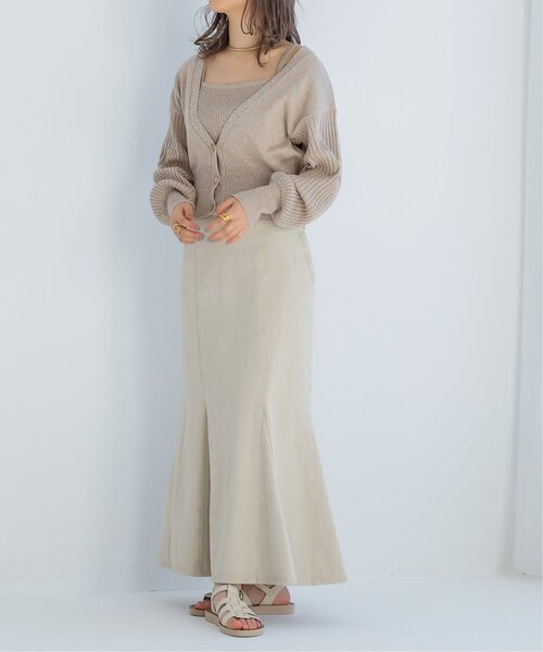 RAY CASSIN(レイカズン)の「メランジ袖ボリュームニットカーディガン(カーディガン/ボレロ・レディース・ベージュ/パープル/ブルー・FREE)」の4枚目の写真