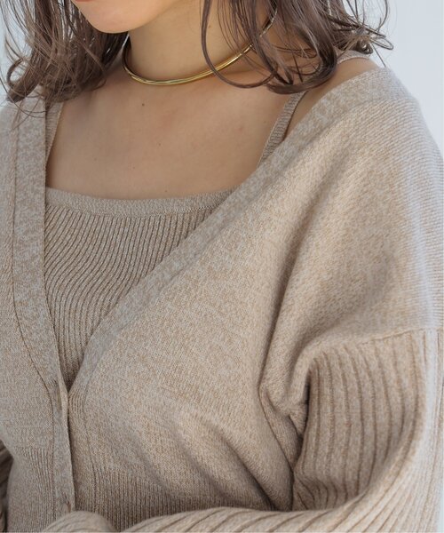 RAY CASSIN(レイカズン)の「メランジ袖ボリュームニットカーディガン(カーディガン/ボレロ・レディース・ベージュ/パープル/ブルー・FREE)」の7枚目の写真