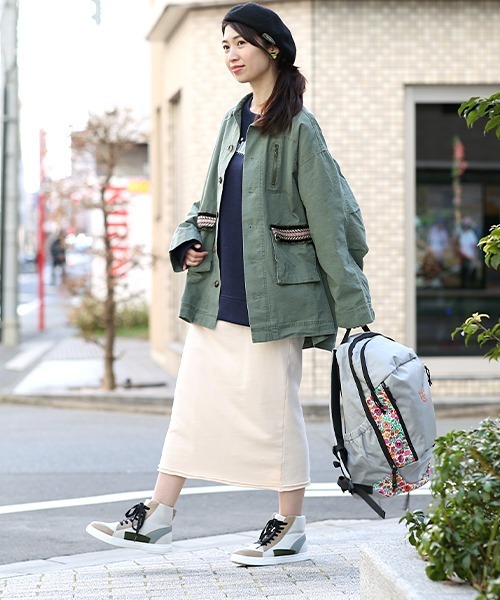 チチカカ（チチカカ）の「ミリタリージャケット（ミリタリージャケット・レディース・カーキ/グレー・FREE）」の6枚目の写真