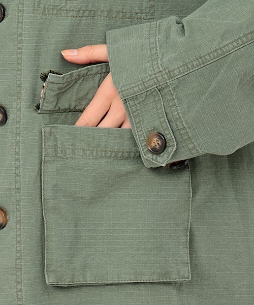 チチカカ（チチカカ）の「ミリタリージャケット（ミリタリージャケット・レディース・カーキ/グレー・FREE）」の15枚目の写真