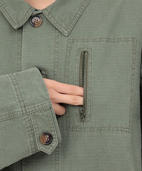 チチカカ（チチカカ）の「ミリタリージャケット（ミリタリージャケット・レディース・カーキ/グレー・FREE）」の14枚目の写真