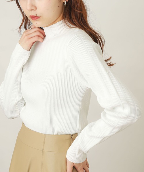 SENSE OF PLACE by URBAN RESEARCH(センスオブプレイスバイアーバンリサーチ)の「ランダムリブコンパクトセーター(ニット/セーター・レディース・イエロー/ミント/アイボリー/ブラック・ONE)」の5枚目の写真