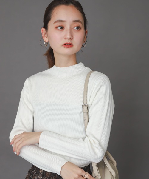 SENSE OF PLACE by URBAN RESEARCH(センスオブプレイスバイアーバンリサーチ)の「ランダムリブコンパクトセーター(ニット/セーター・レディース・イエロー/ミント/アイボリー/ブラック・ONE)」の13枚目の写真