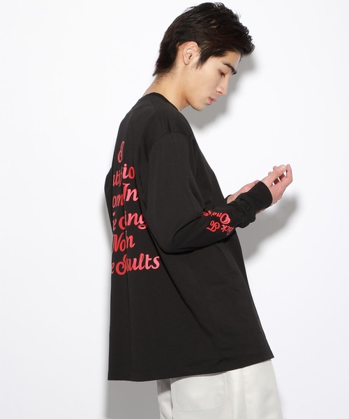 PBLIM(ページボーイリム)の「PAGEBOYLIM/ファイヤーモチーフロンT(Tシャツ/カットソー・レディース・ブラック/オフホワイト/グリーン・MEDIUM/LARGE)」の15枚目の写真