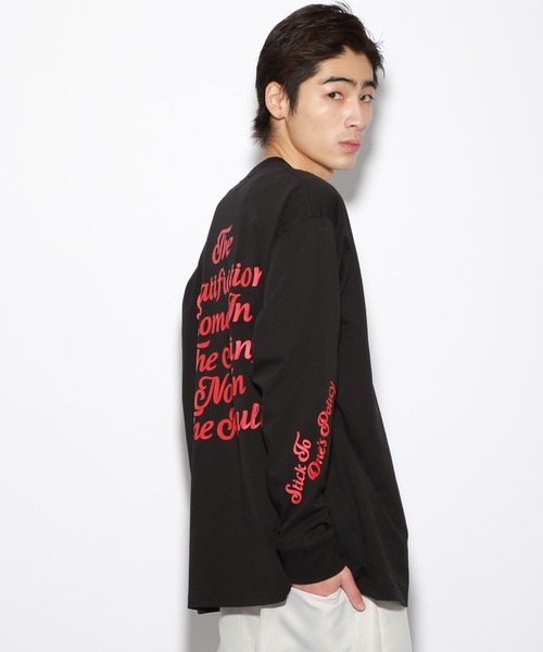 PBLIM(ページボーイリム)の「PAGEBOYLIM/ファイヤーモチーフロンT(Tシャツ/カットソー・レディース・ブラック/オフホワイト/グリーン・MEDIUM/LARGE)」の16枚目の写真