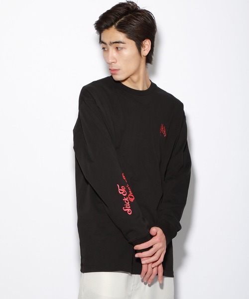 PBLIM(ページボーイリム)の「PAGEBOYLIM/ファイヤーモチーフロンT(Tシャツ/カットソー・レディース・ブラック/オフホワイト/グリーン・MEDIUM/LARGE)」の17枚目の写真