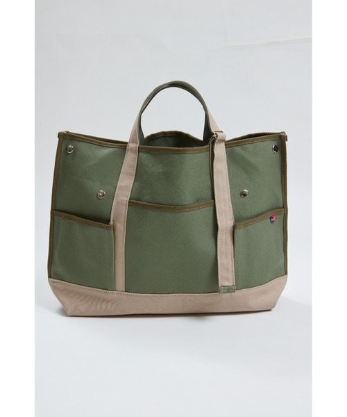 AlexanderLeeChang(アレキサンダーリーチャン)の「AlexanderLeeChang/アレキサンダーリーチャン APRON TOTE 22 エプロン トートバッグ 2WAY(トートバッグ・メンズ・チャコール/ナチュラル/オリーブ・ONE SIZE)」の12枚目の写真