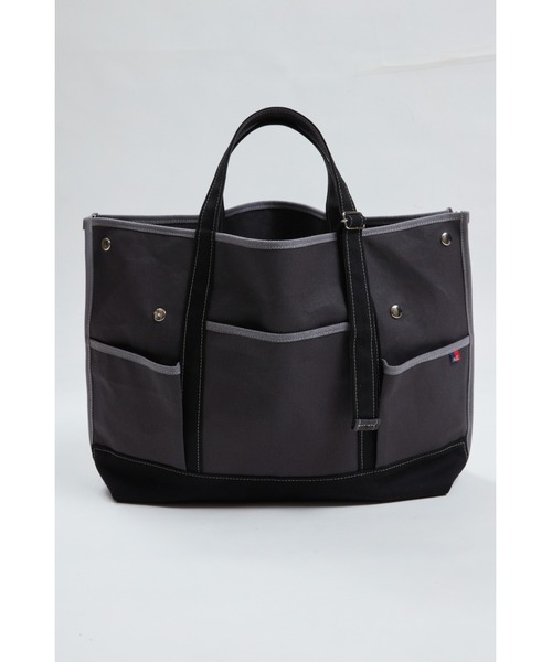 AlexanderLeeChang(アレキサンダーリーチャン)の「AlexanderLeeChang/アレキサンダーリーチャン APRON TOTE 22 エプロン トートバッグ 2WAY(トートバッグ・メンズ・チャコール/ナチュラル/オリーブ・ONE SIZE)」の10枚目の写真