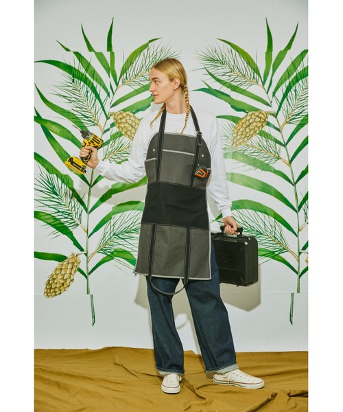 AlexanderLeeChang(アレキサンダーリーチャン)の「AlexanderLeeChang/アレキサンダーリーチャン APRON TOTE 22 エプロン トートバッグ 2WAY(トートバッグ・メンズ・チャコール/ナチュラル/オリーブ・ONE SIZE)」の15枚目の写真