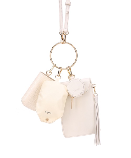 Ungrid（アングリッド）の「【ungrid/アングリッド】エコバッグ付き　リングマルチショルダーバッグ（ショルダーバッグ・レディース・ブラック/ベージュ/ネイビー/ブラウン/カーキ/ブルー/アイボリー/ベージュ系その他/キャメル/スモークピンク・FREE）」の20枚目の写真