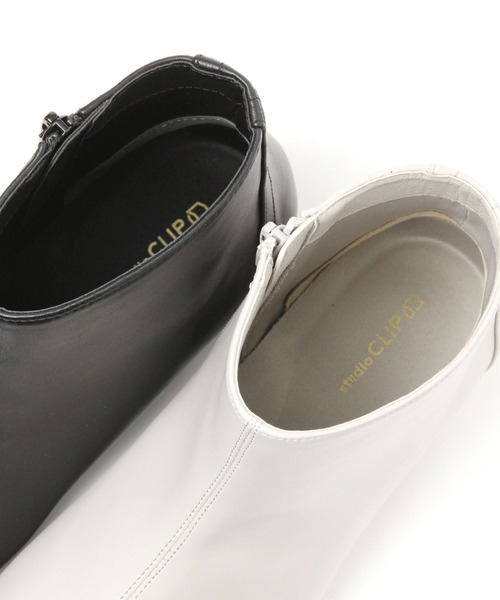 studio CLIP（スタディオクリップ）の「やわらかローヒールブーツ（ブーツ・レディース・ライトグレー/ブラック・X-LARGE/LARGE/MEDIUM）」の4枚目の写真