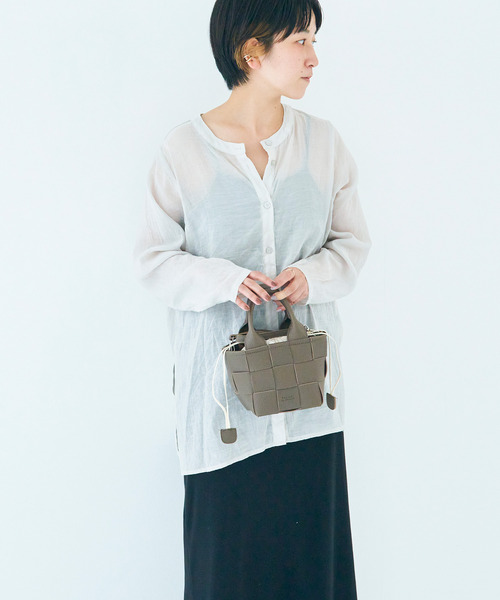 favori vie nouvelle(ファボリ ヴィー ヌーヴェル)の「<favori vie nouvelle/ファボリ ヴィー ヌーヴェル> メッシュ編みミニ2WAYショルダー(ショルダーバッグ・レディース・アイボリー/ライトグリーン/モカ/ブラック/ネイビー/ライトグレー/ダークブラウン/ラベンダー/マスタード/シルバー/グリーン・ONE SIZE)」の13枚目の写真
