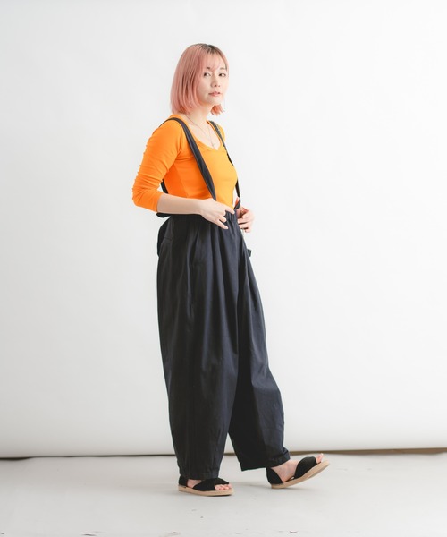 Wordtrobe(ワードトローブ)の「【wordtrobe】ツイル サスペンダー付き パンツ(その他パンツ・レディース・ブラック/キャメル/キナリ・FREE)」の16枚目の写真