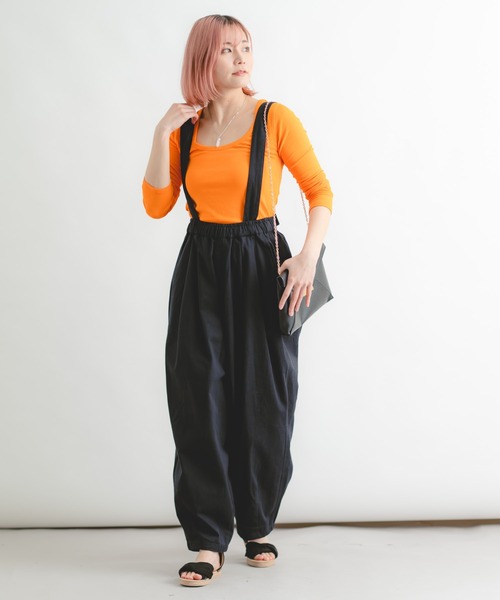 Wordtrobe(ワードトローブ)の「【wordtrobe】ツイル サスペンダー付き パンツ(その他パンツ・レディース・ブラック/キャメル/キナリ・FREE)」の17枚目の写真