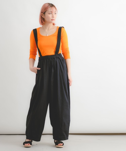 Wordtrobe(ワードトローブ)の「【wordtrobe】ツイル サスペンダー付き パンツ(その他パンツ・レディース・ブラック/キャメル/キナリ・FREE)」の20枚目の写真