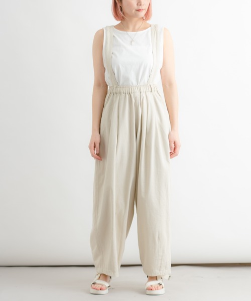 Wordtrobe(ワードトローブ)の「【wordtrobe】ツイル サスペンダー付き パンツ(その他パンツ・レディース・ブラック/キャメル/キナリ・FREE)」の11枚目の写真