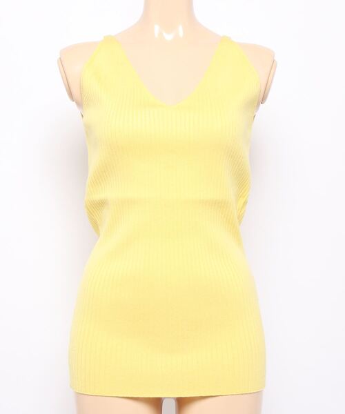 HELIOPOLE(エリオポール)の「SIROSPUN KNIT CAMISOLE(ニット/セーター・レディース・ライラック/ネイビー/イエロー・38)」の3枚目の写真