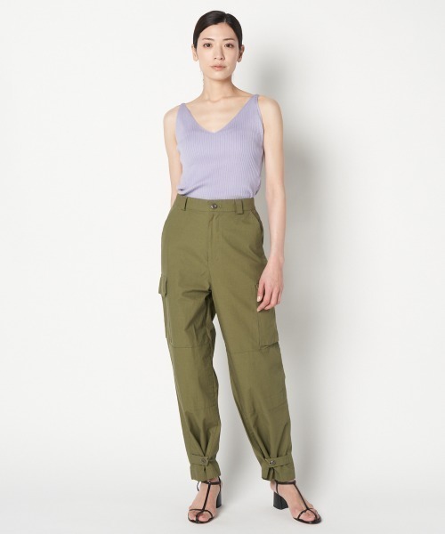 HELIOPOLE(エリオポール)の「SIROSPUN KNIT CAMISOLE(ニット/セーター・レディース・ライラック/ネイビー/イエロー・38)」の1枚目の写真