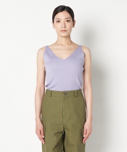 HELIOPOLE(エリオポール)の「SIROSPUN KNIT CAMISOLE(ニット/セーター・レディース・ライラック/ネイビー/イエロー・38)」の8枚目の写真