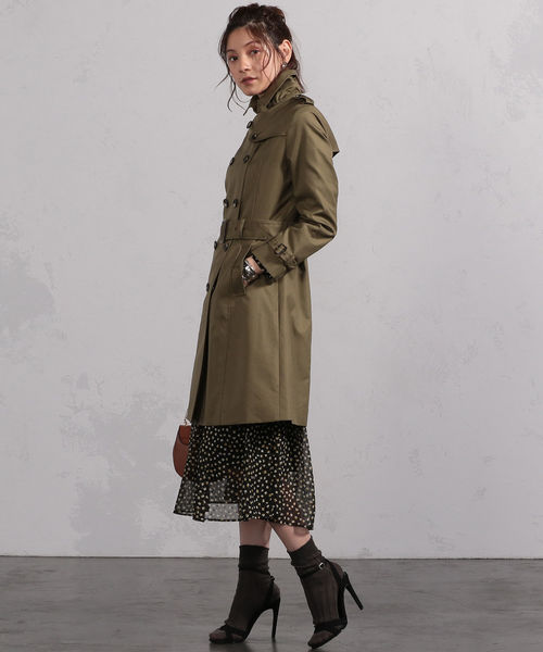 BEAMS LIGHTS Women's(ビームスライツ ウィメンズ)の「BEAMS LIGHTS / 撥水トレンチコート(トレンチコート・レディース・ベージュ/ネイビー/ブルー・38/40/36)」の4枚目の写真