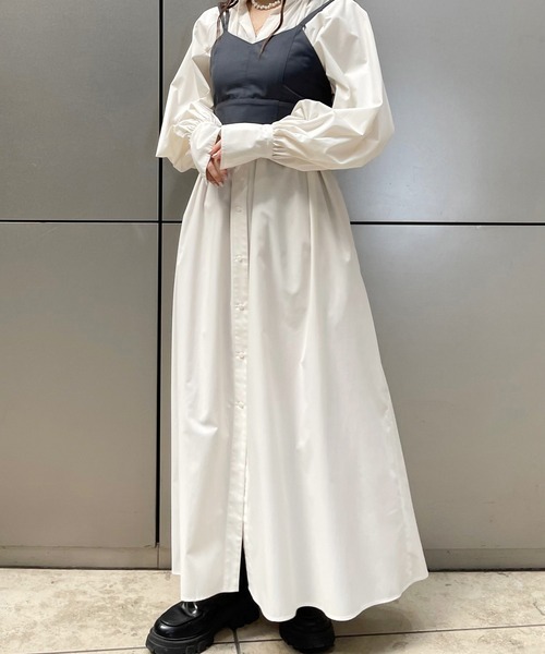 Ezick(エジック)の「スリーブコンシャスワンピース(シャツワンピース・レディース・ブラック/オフホワイト・SMALL/MEDIUM)」の21枚目の写真