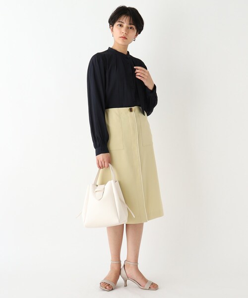 index（インデックス）の「◆パウダーサテンシャーリングボウタイブラウス【WEB限定サイズ】（シャツ/ブラウス・レディース・サックスブルー/ネイビー/ライトグレー/ホワイト系4・40/36/38/42）」の17枚目の写真