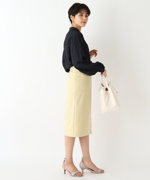 index（インデックス）の「◆パウダーサテンシャーリングボウタイブラウス【WEB限定サイズ】（シャツ/ブラウス・レディース・サックスブルー/ネイビー/ライトグレー/ホワイト系4・40/36/38/42）」の18枚目の写真