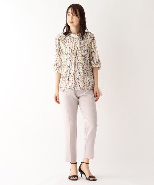 index（インデックス）の「◆パウダーサテンシャーリングボウタイブラウス【WEB限定サイズ】（シャツ/ブラウス・レディース・サックスブルー/ネイビー/ライトグレー/ホワイト系4・40/36/38/42）」の22枚目の写真