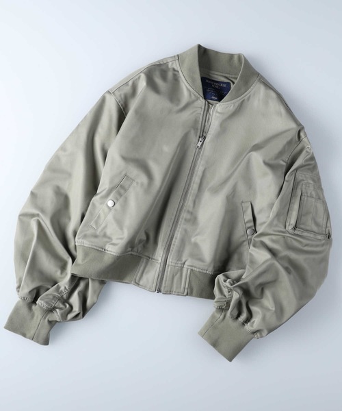 HONEYSUCKLE ROSE（ハニーサックルローズ）の「【HONEYSUCKLE ROSE】ショートライトＭＡ−１（MA-1・レディース・オリーブ/ブラック・M/L）」の13枚目の写真