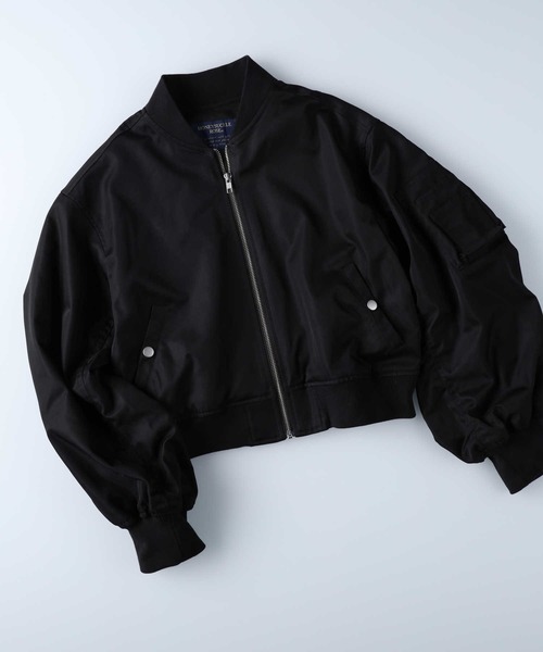 HONEYSUCKLE ROSE（ハニーサックルローズ）の「【HONEYSUCKLE ROSE】ショートライトＭＡ−１（MA-1・レディース・オリーブ/ブラック・M/L）」の12枚目の写真