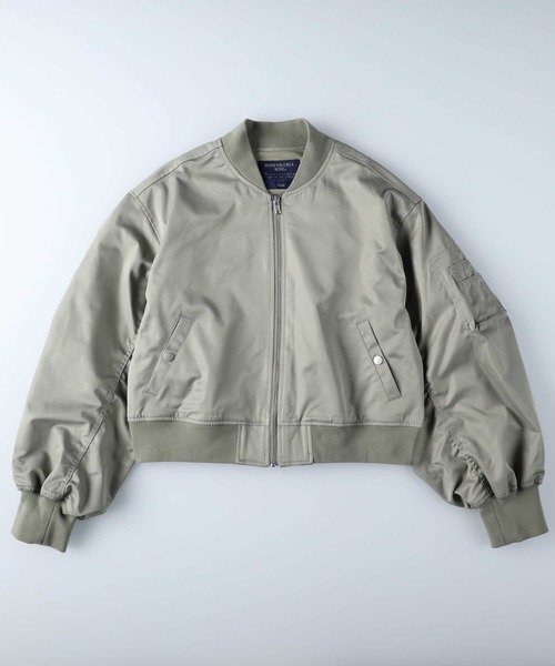 HONEYSUCKLE ROSE（ハニーサックルローズ）の「【HONEYSUCKLE ROSE】ショートライトＭＡ−１（MA-1・レディース・オリーブ/ブラック・M/L）」の15枚目の写真