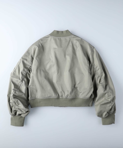 HONEYSUCKLE ROSE（ハニーサックルローズ）の「【HONEYSUCKLE ROSE】ショートライトＭＡ−１（MA-1・レディース・オリーブ/ブラック・M/L）」の16枚目の写真