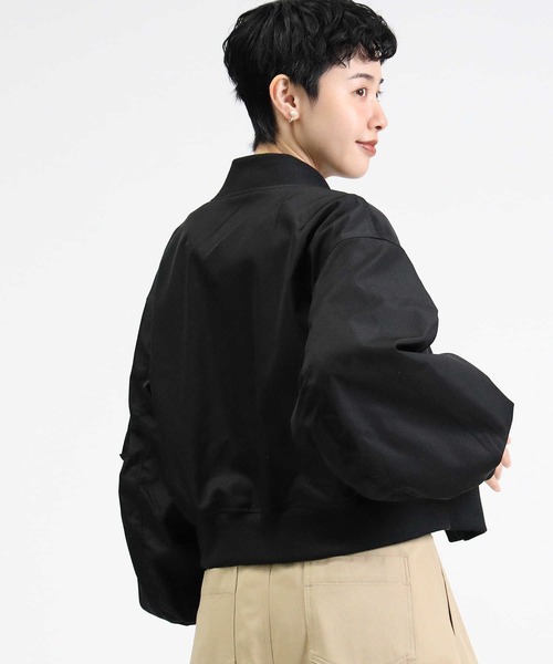 HONEYSUCKLE ROSE（ハニーサックルローズ）の「【HONEYSUCKLE ROSE】ショートライトＭＡ−１（MA-1・レディース・オリーブ/ブラック・M/L）」の8枚目の写真