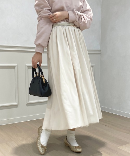apres jour(アプレジュール)の「チュールスカート【ZOZOTOWN限定アイテム】(スカート・レディース・ブラック/アイボリー/モカ/ピンクベージュ・SMALL/MEDIUM/X-LARGE)」の5枚目の写真