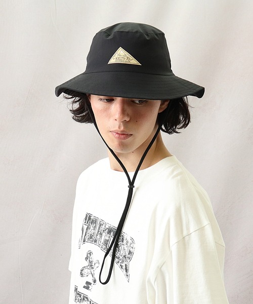 KELTY(ケルティ)の「【 KELTY / ケルティ 】# CORDURA (コーデュラ) ストレッチナイロン ポケッタブル サファリ ハット(ハット・メンズ・ブラック/ベージュ/オリーブドラブ・FREE)」の6枚目の写真