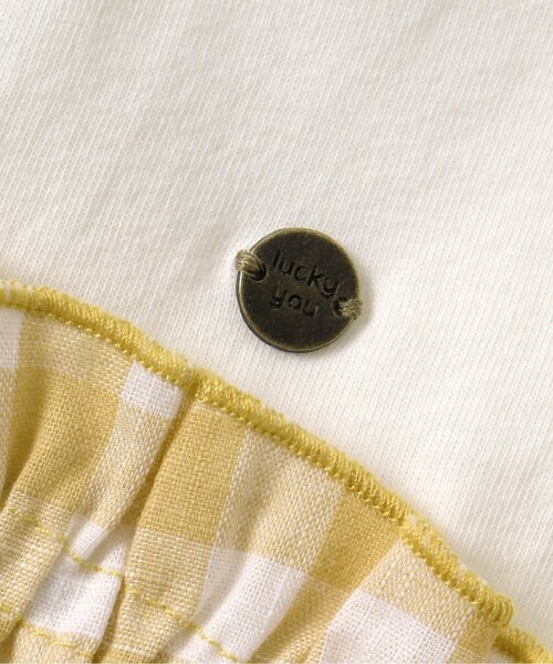 BREEZE（ブリーズ）の「チェックドッキングTシャツ（Tシャツ/カットソー・キッズ・イエロー/ブルー・100/110/130/140/90/80/120）」の8枚目の写真