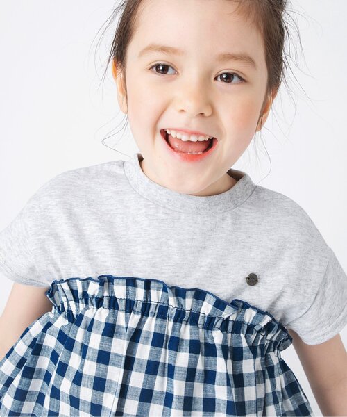 BREEZE（ブリーズ）の「チェックドッキングTシャツ（Tシャツ/カットソー・キッズ・イエロー/ブルー・100/110/130/140/90/80/120）」の18枚目の写真