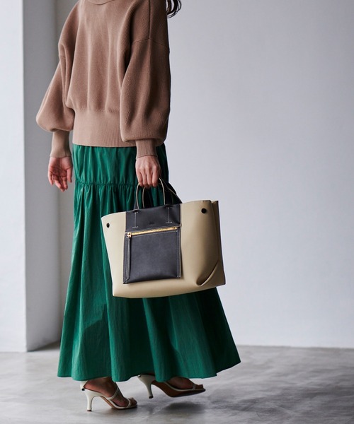 E'POR（エポール）の「【E’POR】【撥水/雨の日】D BAG Medium（ハンドバッグ・レディース・ライトグレー/キナリ/ダークブラウン/マスタード/ブラック系その他2/ブラック系その他3/ベージュ系その他・FREE）」の8枚目の写真