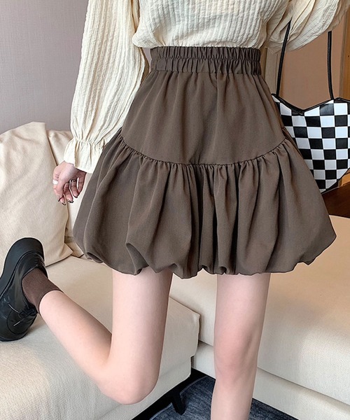 即購可Jnylon studios レザーブラウンバレエ風バルーンスカートパンツ 即購可Jnylon studios レザーブラウンバレエ風バルーンスカート
