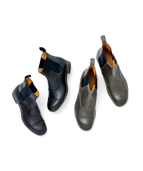 SPACE CRAFT（スペースクラフト）の「SPACE CRAFT スペースクラフト / MEDALLION SIDE GORE メダリオン サイドゴアブーツ / SC-435（ブーツ・レディース・グレー/ブラック・25.5cm/26cm/24.5cm/24cm/25cm/23.5cm/23cm/27cm/26.5cm）」の6枚目の写真