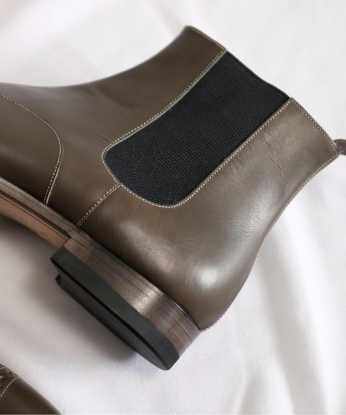 SPACE CRAFT（スペースクラフト）の「SPACE CRAFT スペースクラフト / MEDALLION SIDE GORE メダリオン サイドゴアブーツ / SC-435（ブーツ・レディース・グレー/ブラック・25.5cm/26cm/24.5cm/24cm/25cm/23.5cm/23cm/27cm/26.5cm）」の10枚目の写真