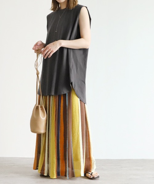 reca（レカ）の「変形ストライプロングスカート（スカート・レディース・オレンジ/ブルー・FREE）」の18枚目の写真